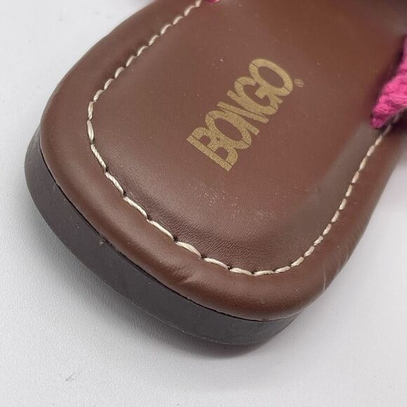 NWT BONGO Sandals Womens Size 9 Pink Crochet Strap Boho Macrame Thong Flip Flop - Picture 12 of 14